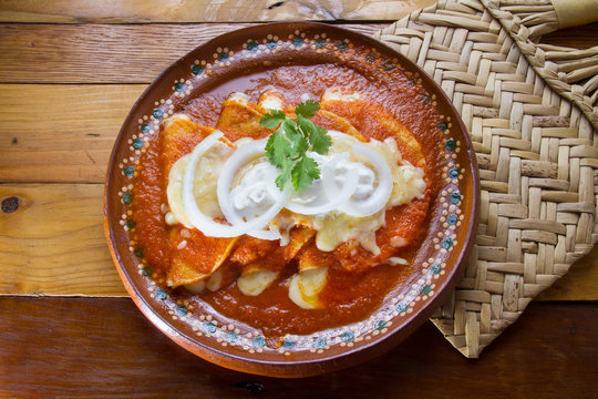 Mexican red enchiladas