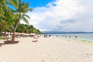 beautiful white beach, Beach, Boracay island, Philippines, Southeast Asia 29 mar 2012