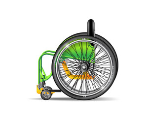 Transport for human with disability. Vector illustration.