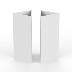 Triangle card on isolated white background, 3d illustration