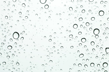 Background of water drops on glass.
