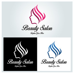 Beauty salon logo design template. Vector illustratin