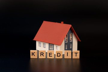 Immobilie mit Wort Kredit