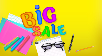 Poster to school theme. Vector illustration.