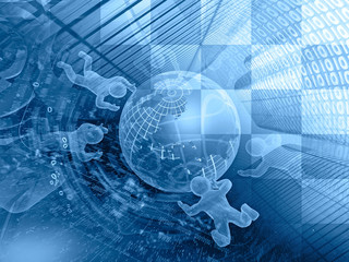 Globe and color mans