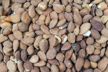 Salted almonds in a market