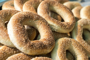Bagels in bakery