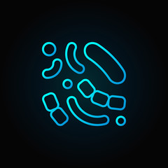 Bacteria blue vector icon or logo element