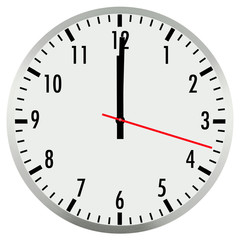  horloge 12 h, midi, minuit 
