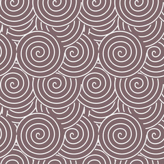 Spirals and swirls abstract geometric vector seamless pattern.