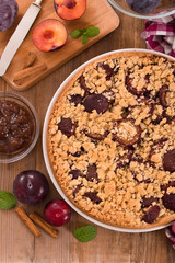 Plum tart. 