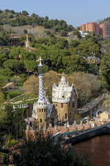 aerial view of Park Güell, Barcelona