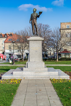 Belgrade, Serbia November 26, 2014: A monument to the great Russian poet Alexander Sergeyevich Pushkin