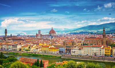 Fototapeta premium Panorama of Florence and Saint Mary of the Flower in Florence