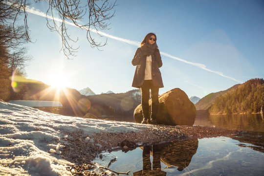 Winterlandschaft Schwangau alpsee 