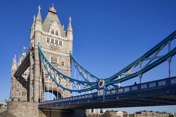 Fototapeta na wymiar Tower Bridge on the River Thames in Tower Hamlets London, England UK