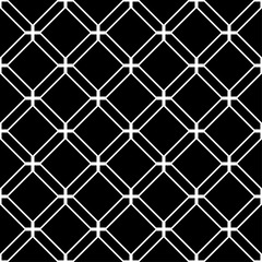 Fototapeta premium Black and white geometric seamless pattern