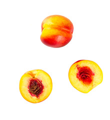 nectarine isolated on white background