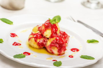 Czech blueberry dumplings