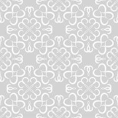 Geometric seamless pattern. Gray and white abstract background