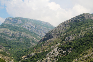 Fototapeta premium Mountains around Old Bar town, Montenegro