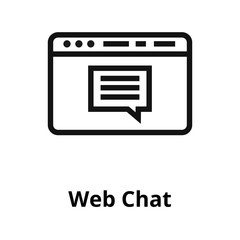Web chat line icon