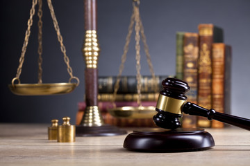 Law and justice concept. Judge`s gavel.