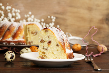  Festive cake. The concept of Easter.