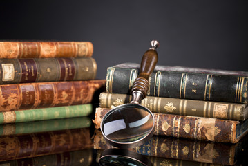 Wooden Judges gavel ,golden scales of justice. Legal office.