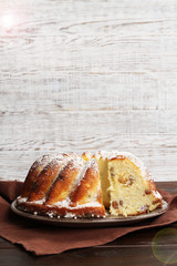 Cottage cheese casserole on a plate