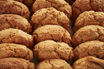Display Of Freshly Baked Cookies In Coffee Shop