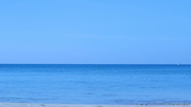 Sea gently overlap and good sky, sea, ocean, natural background Vibrant sea: clean water, blue sky wave, horizon Sea surface, sea surface, natural