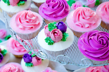cup cake on a blue background