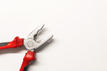 Top view of Working tool space for text. Instrument for hand work, fixing and for house renovation.  background with copy space. top view. tools texture. tools background