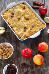 delicious apple crumble or apple crisp