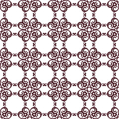 Retro ornamental seamless pattern. Flourished ornate background. Luxury elegant ornament. Vintage element. Template for design. Vector illustration