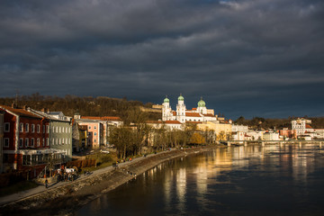 Fototapeta na wymiar Passau Weihnachten Silvester 2017/ 2018