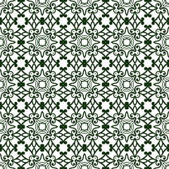 Retro ornamental seamless pattern. Flourished ornate background. Luxury elegant ornament. Vintage element. Template for design. Vector illustration