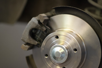 Car Brake Part at Garage