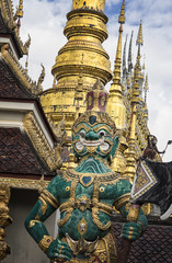 Statue at a temple near Lampang Thailand