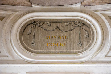 Interior of Church of Saint Peter in Chains in Rome Italy