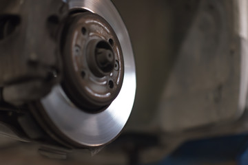Braking system with disk open for repair maintenance and service