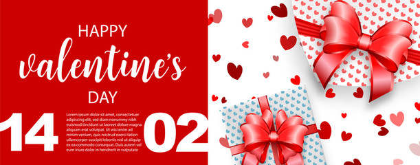 Fototapeta na wymiar Valentines greeting banner flyer