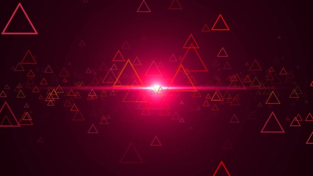 Abstract background with outline triangles. Seamless loop
