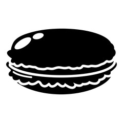 Macaroons icon, simple black style