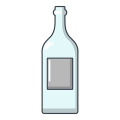Empty bottle icon, cartoon style