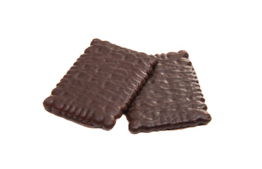 cookies in chocolate isolated
