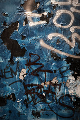 Blue graffiti