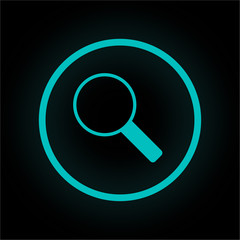 Neon Button rund - Suchmaschine