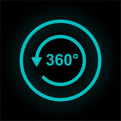 Neon Button rund - Rundumblick